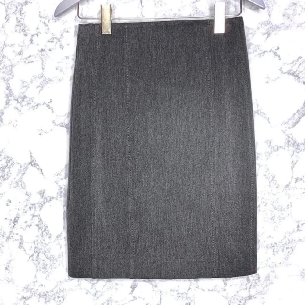 EXPRESS Gray Y2K Midi Pencil Skirt Women’s 6
